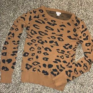 Mossimo Cheetah Printed Sweater (size Xs)